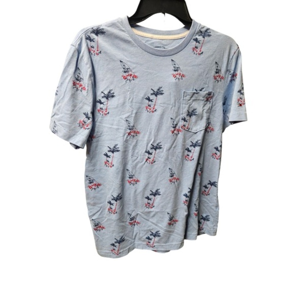 Tommy Hilfiger Summer‎ Classic Palm Tree Floral Print Pocket T Shirt